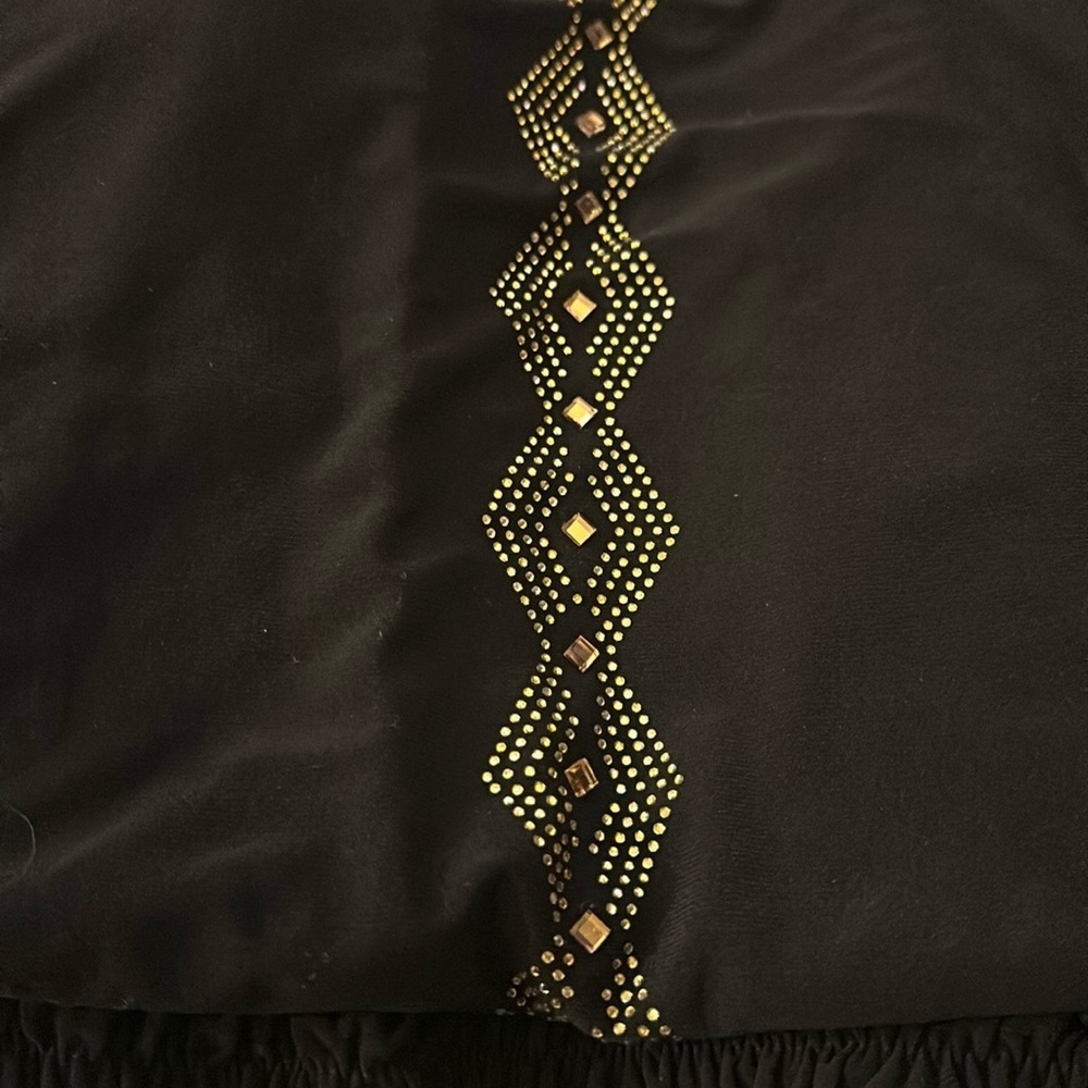 Bedazzled Pull up pants relaxed‎